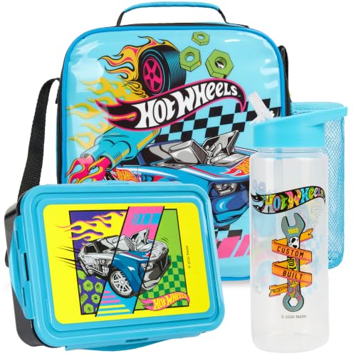 Hot Wheels Boys Lunch Box 3Pc Set (3 Count)