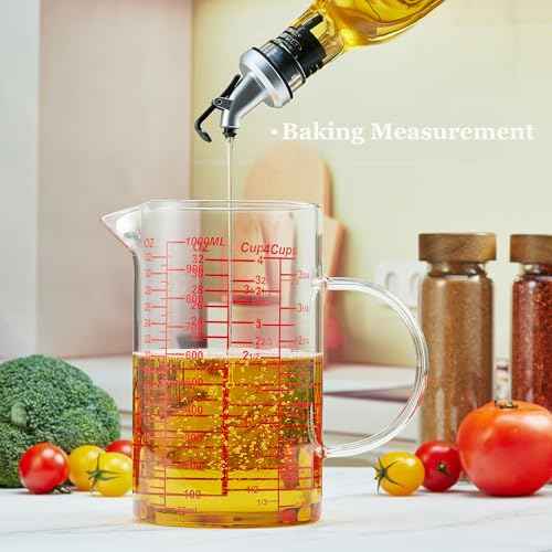 Ackers Mirror Graduated Glass Measuring Cup