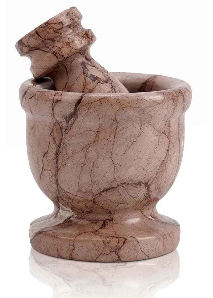 Marble Mortar and Pestle Set Small Spice Grinder & Herb Grinder
