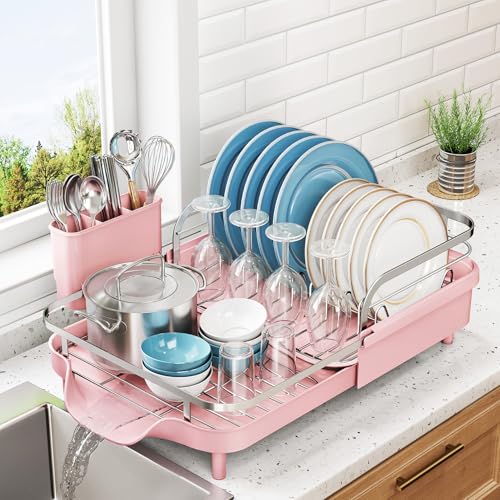 Expandable Dish Drying Rack for Kitchen Counter