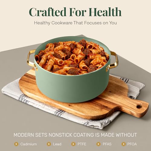 Modern 11 Pc Ceramic Cookware Set
