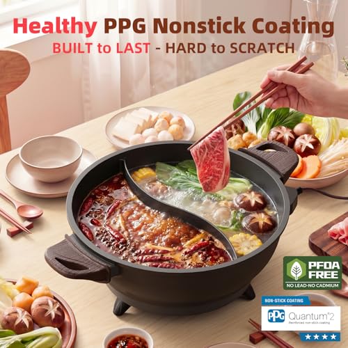TWIN™ Dual Shabu Shabu Electric Hot Pot Fast & Even Heatup