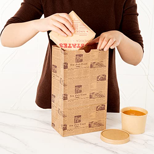 Kraft Paper Newsprint Bag (100 Count)
