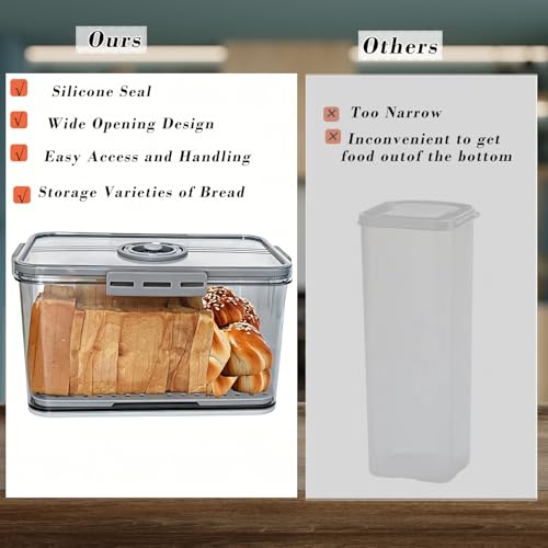 Bread Box Bread Boxes for Kitchen Counter Airtight