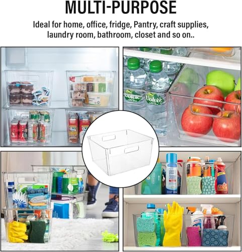Extra Large Clear Plastic Storage Bins (4 Count)