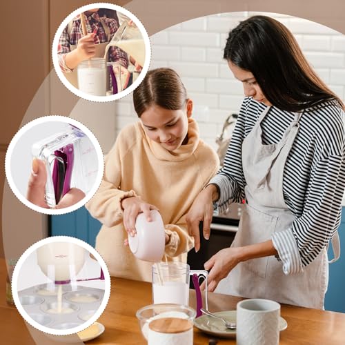 2 Pcs Handheld Batter Dispenser Squeeze Handle 4 Cups