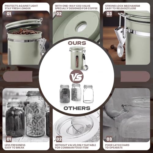 22 OZ Coffee Canister Airtight Stainless Steel (22 Count)