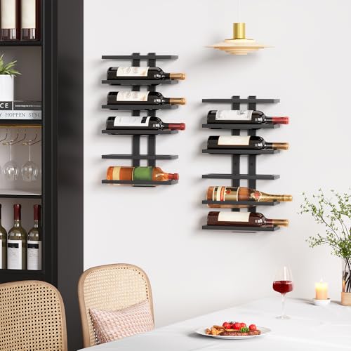 2 Set 6 Tier Wall Mount Wine Rack (12 Count)