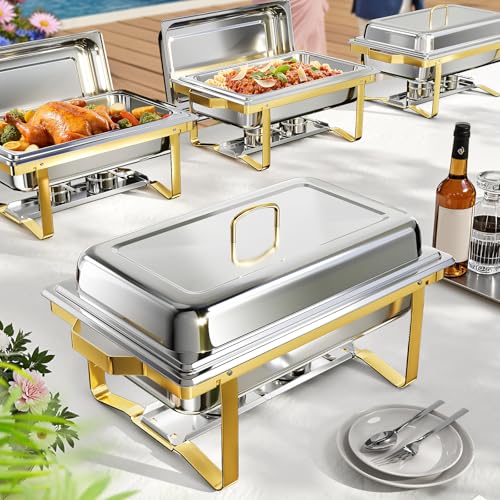 Chafing Dishes for Buffet 4 Pack (4 Count)