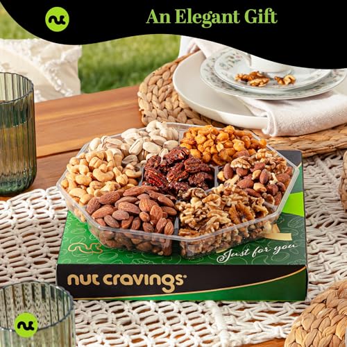 Mixed Nuts Gift Basket in Green Gold Box (32 Ounce)