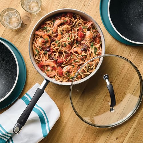 Cucina Ceramic Nonstick Saute Pan with Lid