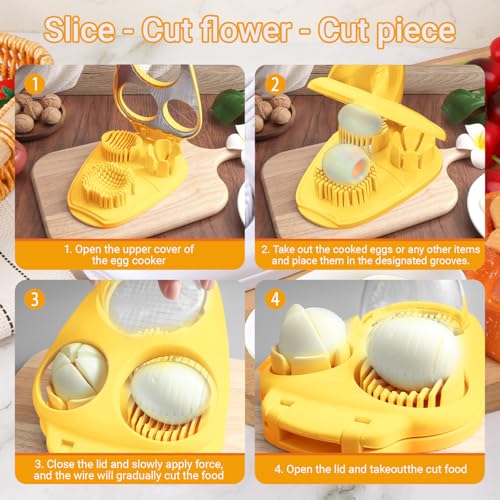 1 Pcs Stainless Steel Egg Slicer for Hard Boiled Eggs