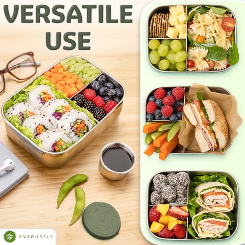 Stainless Steel Bento Box + Condiment Container