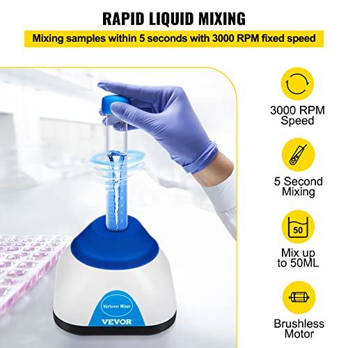 Vortex Mixer 3000RPM Mini Vortex Mixer Shaker