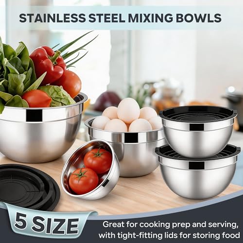 Mixing Bowls with Lids Set (5 Count)