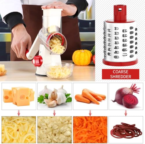 Rotary Cheese Grater Hand Crank Cheese Shredder for Fresh Cheese
