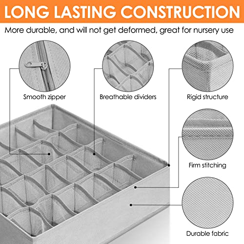 6 Pack Sock Underwear Drawer Organizer Dividers (6 Count)