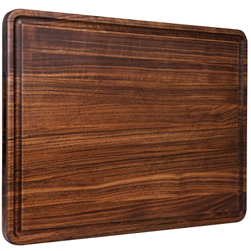 XL Large Solid Walnut Wood Cutting Board for Kitchen 20x15 in