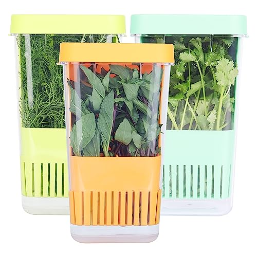 3 Pack Fresh Herb Keeper for Refrigerator