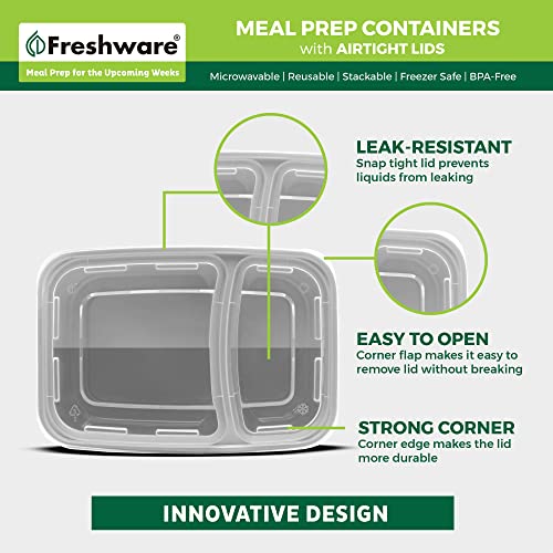 Meal Prep Containers with Lids 28 oz [25 Pack] 2 (25 Count)