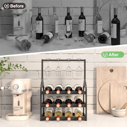 Bamboo Wine Rack Countertop