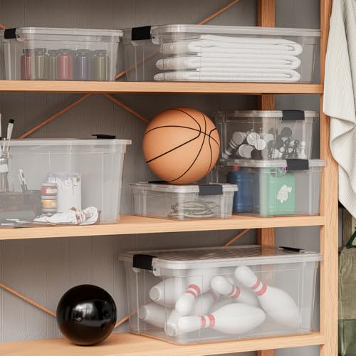 26.5 Quart Clear Plastic Storage Boxes with Lids (3 Count)