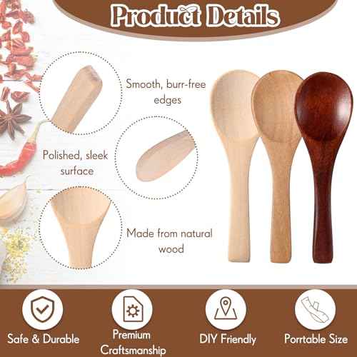100 Pcs Small Wooden Spoons (102 Count)