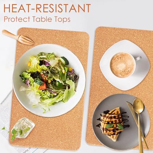 Cork Trivets for Hot Dishes Rectangle (4 Count)