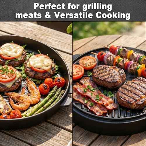 Griddles for Weber Kettle Grill Accessories 22 inch 7421 Round Cast Iron