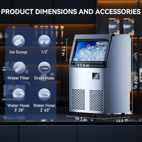 150 lbs 24H Commercial Ice Maker Machine