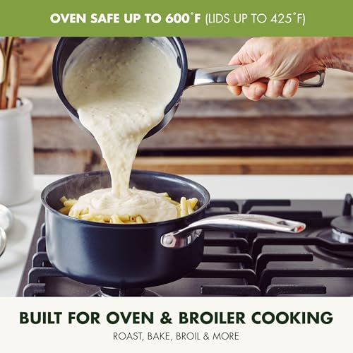Prime Chatham 1QT & 2QT Saucepan Pot Set with Glass Lids