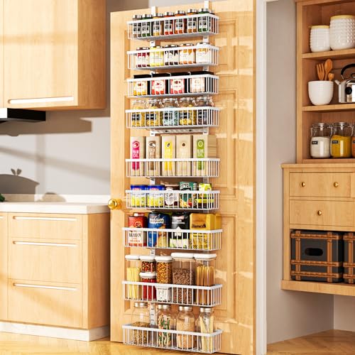 9 Tier White Over The Door Pantry Organizer