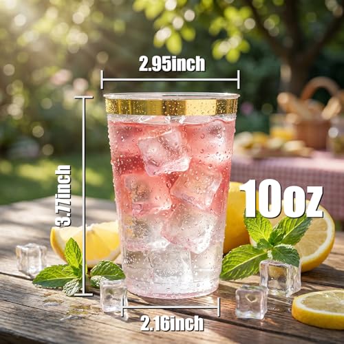 200 Pack Gold Plastic Cups (200 Count)