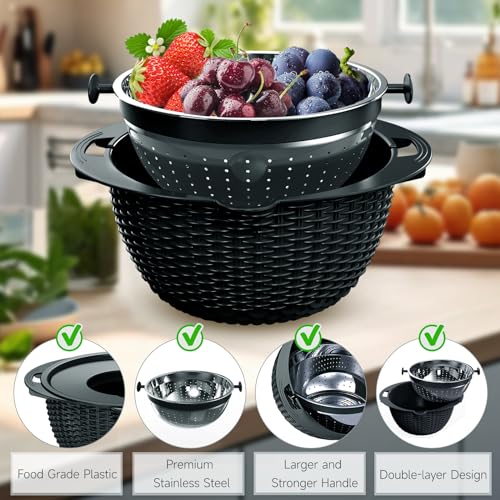 4 1 Colander with Bowl Set