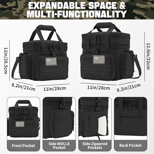 Tactical Lunch Box for Men Expandable 18L Heavy Duty Military Insulated Cooler Bag