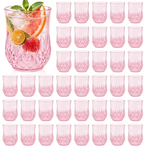 40 Pack Plastic Stemless Wine Glasses (40 Count)