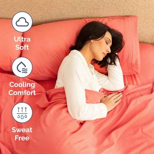 Short Queen Size 4 Piece Bed Sheet Set