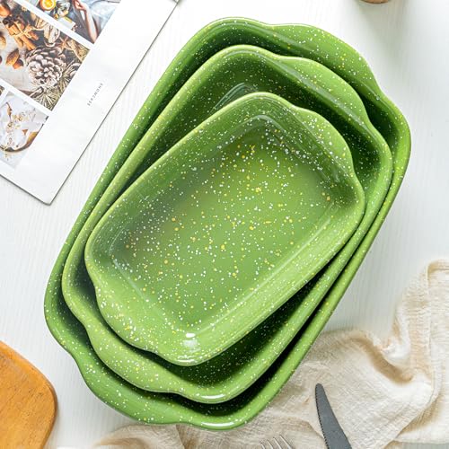 Ceramic Baking Dishes for Oven Set of 3