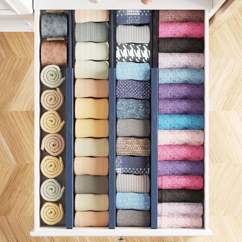 Bamboo Dresser Drawer Dividers 6 Pack (6 Count)
