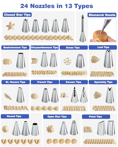 240PCS Cake Decorating Supplies Kits Cake Turntable (240 Count)