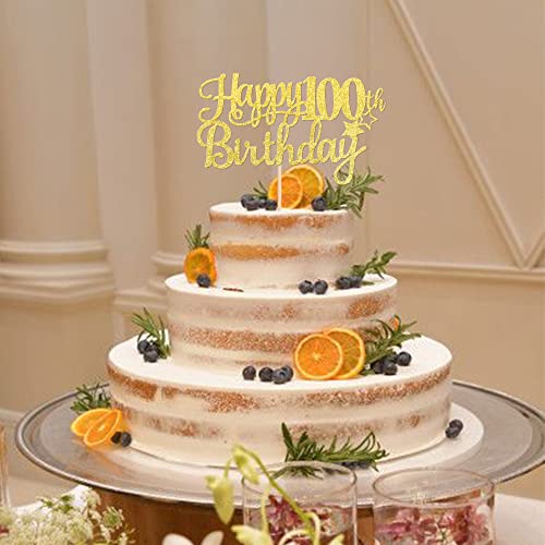 1 PCS Happy 100th Birthday Cake Topper