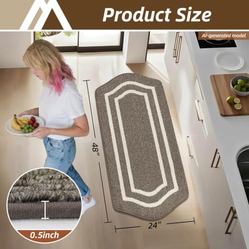 Long Kitchen Floor Mats and Rugs Non Slip Washable