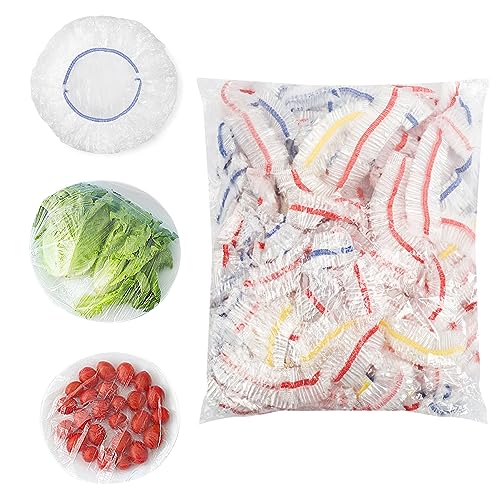 100pcs Colorful Plastic Bowl Covers Dish Cover Food Cover (100 Count)