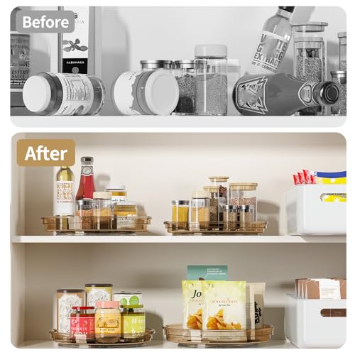 3 Pack Lazy Susan Organizer Turntable for Cabinet (3 Count)