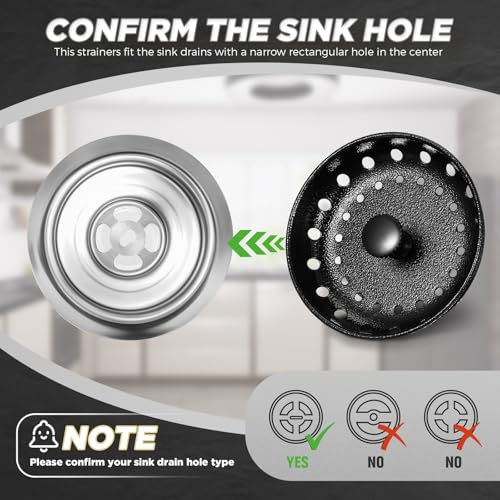 3 Pcs Sink Plug Stopper Disposal Drain Strainer (3 Count)