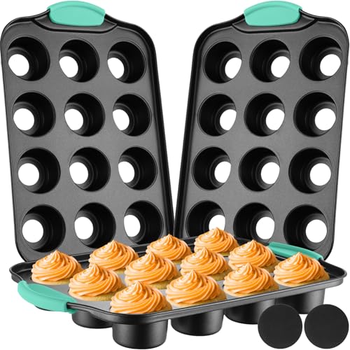 3 Pack Mini Cheesecake Pans Removable Bottom 12 Cavity (3 Count)