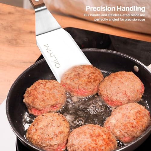 2 Pcs Stainless Steel Spatula Turner for Cast Iron Skillet (2 Count)