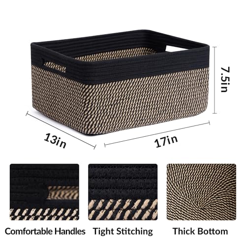 Large Storage Baskets for Shelves (3 Count)