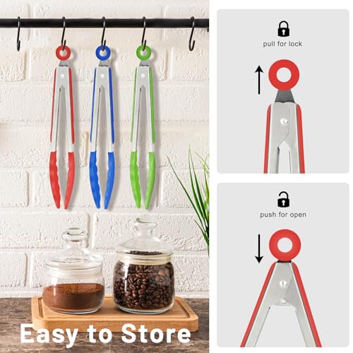 Mini Silicone Kitchen Tongs for Cooking