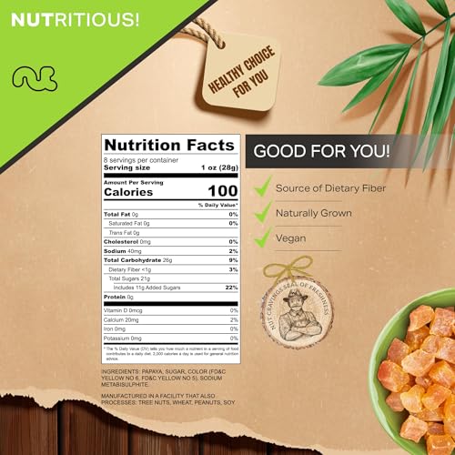 Dried Papaya Chunks (8 Ounce)